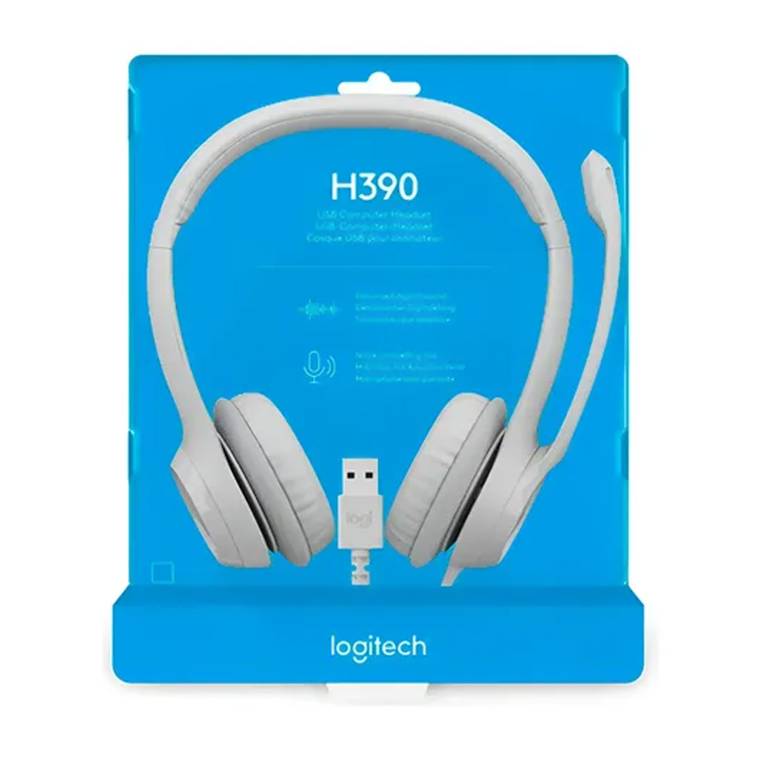 Headset Logitech H390 Off-White - Imagen 4