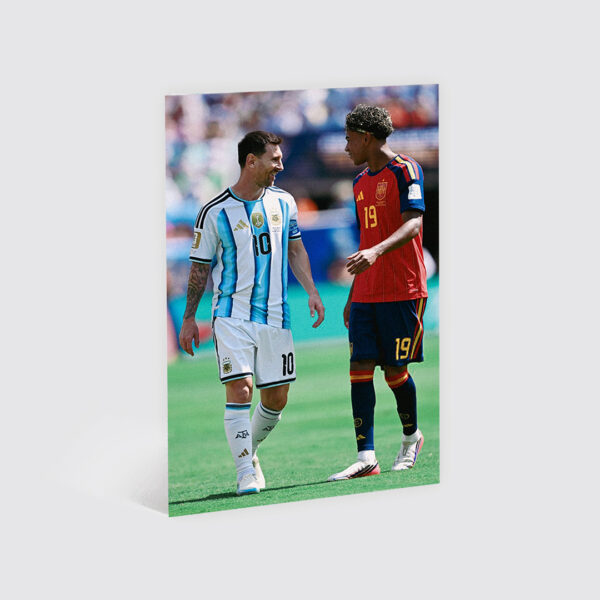Cuadro Leo Messi y Lamine Yamal
