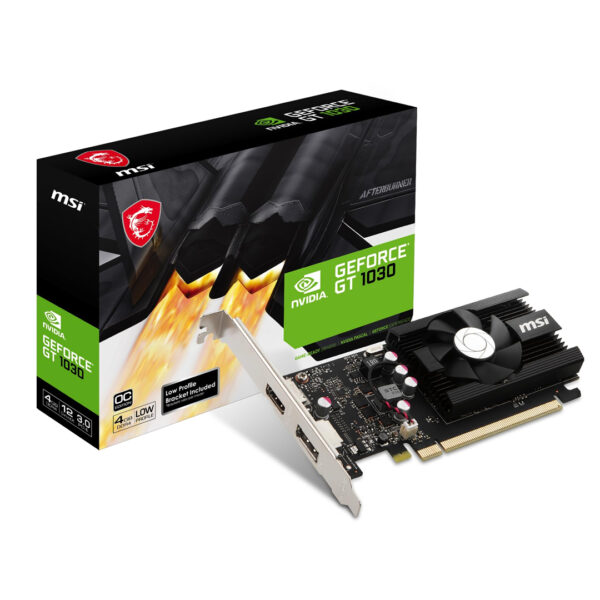 Tarjeta Gráfica MSI- NVIDIA - GeForce GT 1030 - 4GD4 -PCI Express - Low Profile OC